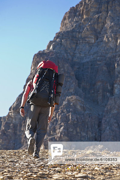 Berg Mann Palast Schloß Schlösser wandern Banff Nationalpark Alberta Kanada