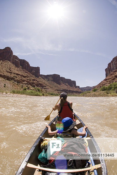 canoeing on the Colorado River