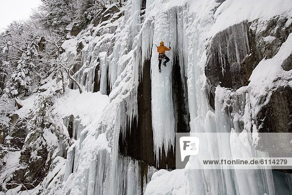 Ice climbing  New Hampshire.