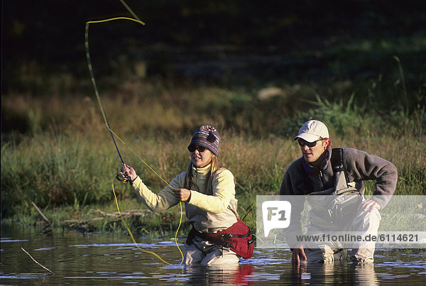People fly fishing in Pennsylvania.
