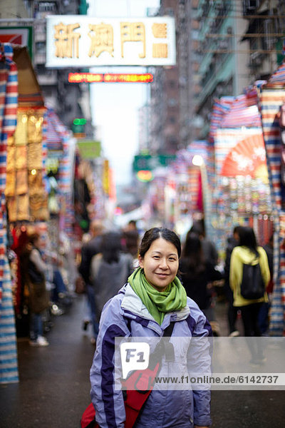 Porträt einer Frau in Hong Kong  China