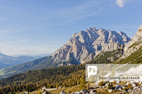 Valparola-Pass  Conturines  3064 m  Lavarela  3055 m  Dolomiten  Italien  Europa