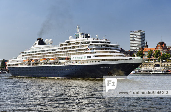 Cruise ship Prinsendam in the harbour  Hamburg  Germany  Europe