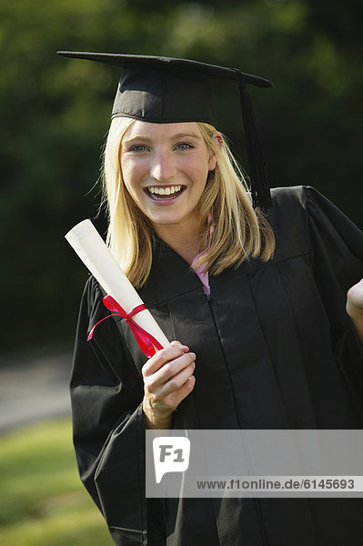 Young woman graduating