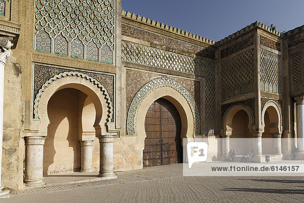 Bab el-Mansour  entrance gate  Meknes  MeknËs-Tafilalet  Morocco  North Africa  Maghreb  Africa