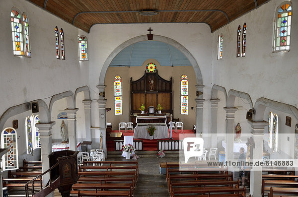 Alte deutsche Kirche der katholischen Pallottiner-Mission von Kribi  erbaut 1891  renoviert 2008  Kribi  Kamerun  Zentralafrika  Afrika