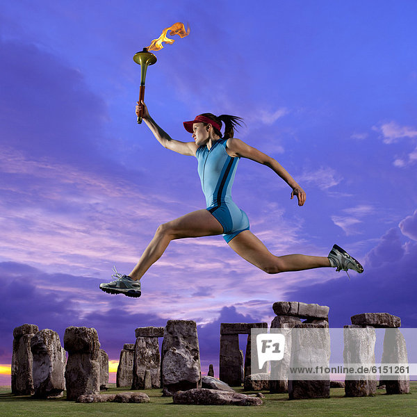 nahe  rennen  Athlet  Olympische Spiele  Olympiade  Stonehenge