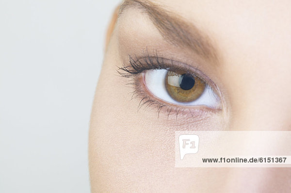 Extreme close up of Hispanic woman's eye