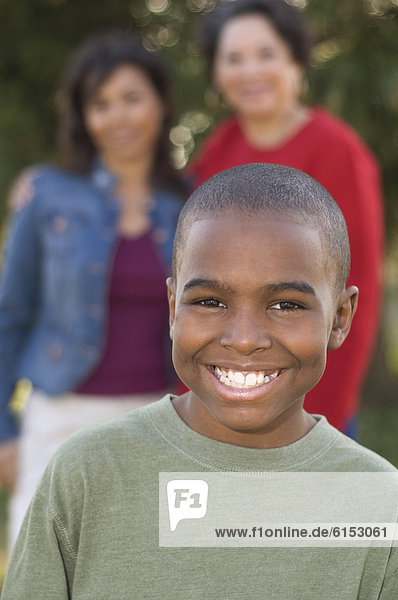 Close up of African boy smiling