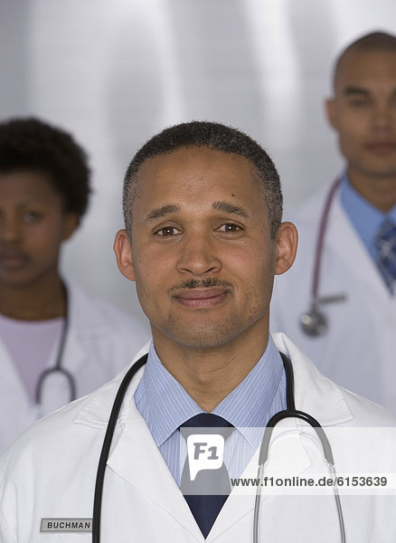 Portrait of multi-ethnic doctors