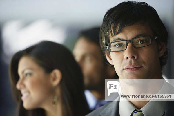 South American businessman wearing eyeglasses
