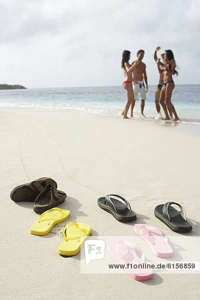 Mensch Menschen Strand Schuh Hintergrund