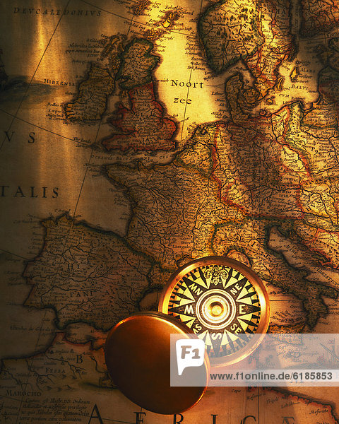Landkarte  Karte  altmodisch  Kompass