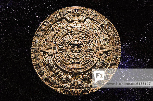Stein  schnitzen  Azteken  Kalender