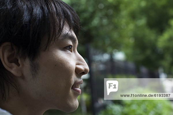 Profil  Profile  Außenaufnahme  Mann  japanisch  freie Natur
