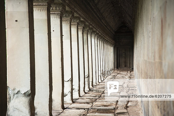 Pillars in Angkor Wat temple