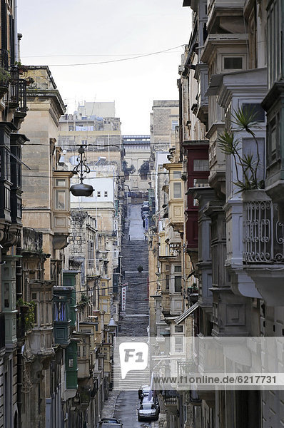 Stufen  Archbishop Street  Altstadt  Valletta  Malta  Europa