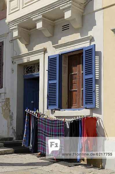 Wäscheständer Europa Wohnhaus Eingang Wäsche Malta