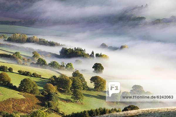 rollen  Europa  bedecken  Ländliches Motiv  ländliche Motive  Großbritannien  Dunst  Tal  Brecon Beacons National Park  Powys  Wales