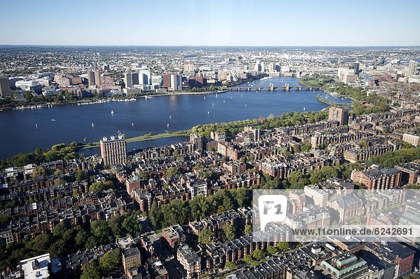 Luftbild von Boston aus der aufsichtsrechtlichen Sky Walk  Boston  Massachusetts  Neuengland  Vereinigte Staaten von Amerika  Nordamerika
