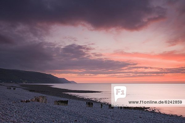 Europa  Schönheit  Strand  Sonnenuntergang  Großbritannien  Himmel  über  England  Somerset