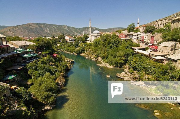 Die alte Stadt von Mostar  UNESCO-Weltkulturerbe  Bosnien-Herzegowina  Europa