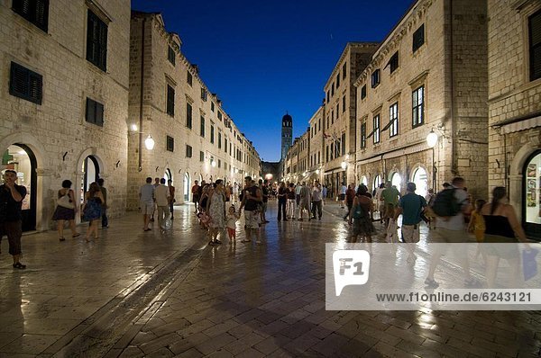 Europa  Nacht  Stadt  Kroatien  Dubrovnik  alt