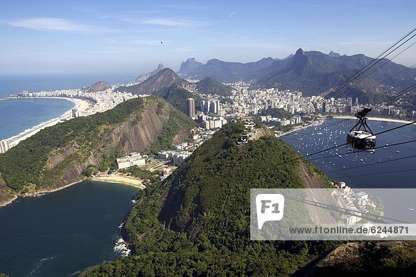 Berg über Ansicht Brasilien Rio de Janeiro Südamerika