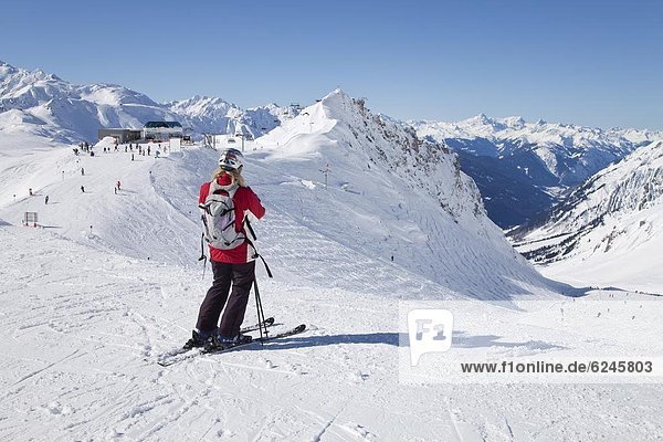Europa  Skifahrer  Tirol  Österreich
