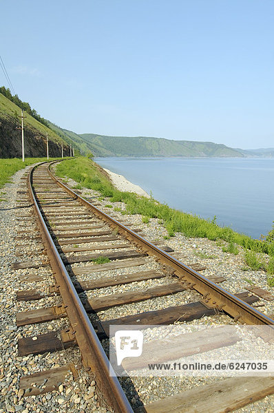 Circum-Baikal Railway  Lake Baikal  Irkutsk region  Siberia  Russian Federation  Eurasia