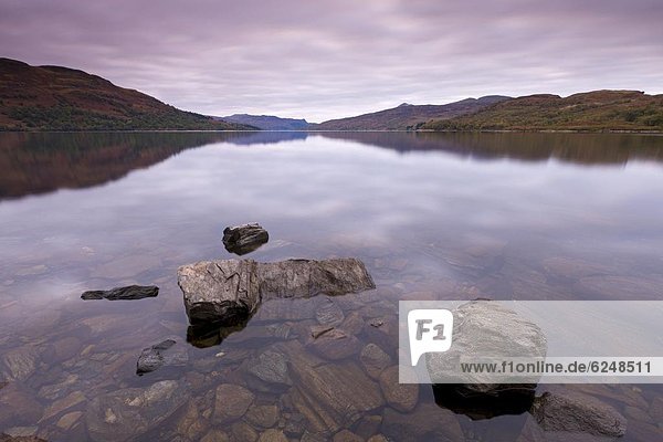 Stilleben  still  stills  Stillleben  Wasser  Europa  Großbritannien  Herbst  See  Schottland  Stirling