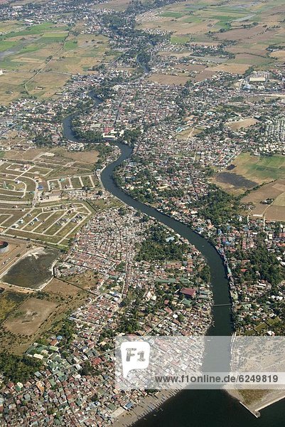 Manila  Hauptstadt  Fluss  Ansicht  Philippinen  Südostasien  Luftbild  Fernsehantenne  Asien  Bucht  Dormitorium