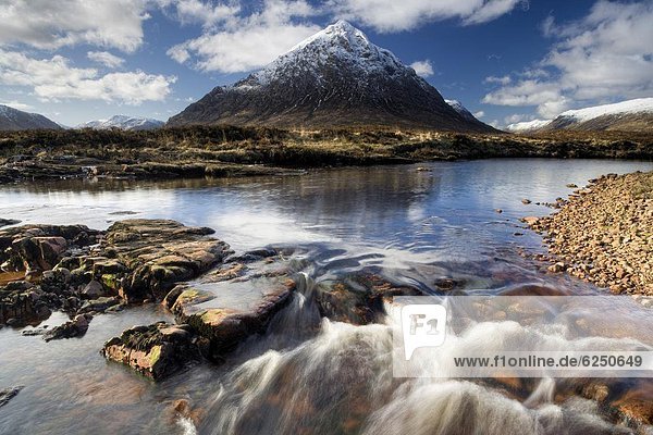Europa  Winter  Großbritannien  über  Fluss  Highlands  Ansicht  bedecken  Schottland  Schnee