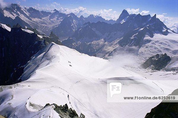 Montblanc  Mont Blanc  Frankreich  Europa  Französische Alpen  Ansicht