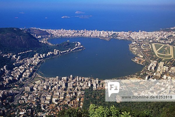 Ansicht  See  Luftbild  Fernsehantenne  Brasilien  Ipanema  Viertel Menge  Rio de Janeiro  Südamerika