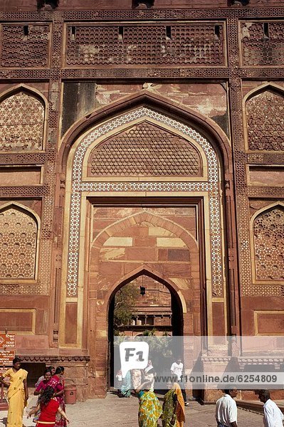 Eingang  Festung  UNESCO-Welterbe  Agra  Asien  Indien