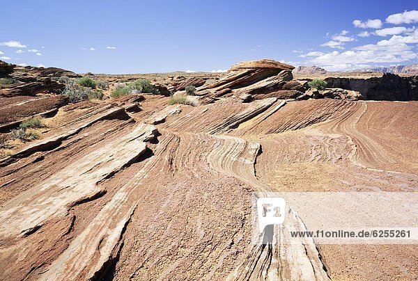 Sandstone rock formations Colorado plateau Page Arizona United States of America North America