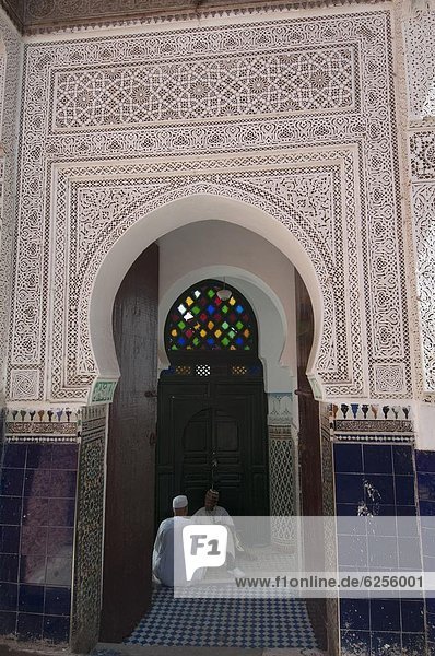 Mosque entrance  Medi0 Souk  Marrakech  Morocco  North Africa  Africa