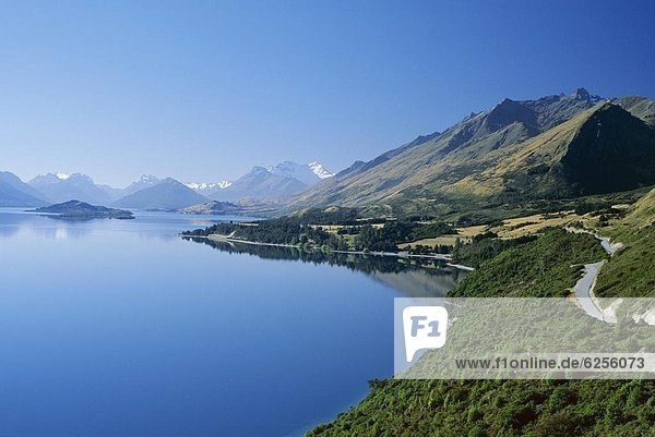 sehen  See  Pazifischer Ozean  Pazifik  Stiller Ozean  Großer Ozean  neuseeländische Südinsel  Glenorchy  Neuseeland