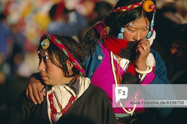 Frau  Tradition  2  China  Tibet  Asien  Kleid  Lhasa