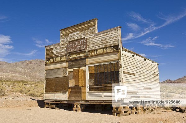 Rhyolite Mercantile  a General Store  in the ghost town of Rhyolite  a former gold mining community  Death Valley  near Beatty  Nevada  United States of America  North America