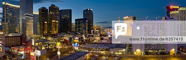 Night panorama  The Strip  Las Vegas  Nevada  United States of America  North America