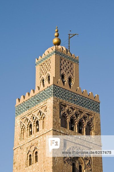 Mi0ret of the Koutoubia Mosque  UNESCO World Heritage Site  Marrakesh (Marrakech)  Morocco  North Africa  Africa