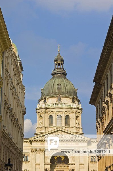 The neo-renaissance Dome of St. Stephen's Basilica  central Budapest  Hungary  Europe