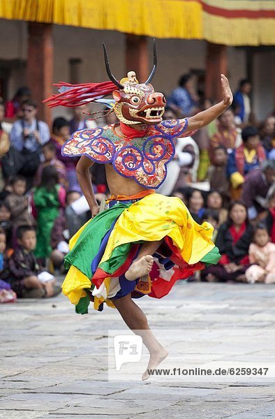 Tradition  tanzen  zeigen  Mönch  Asien  Bhutan