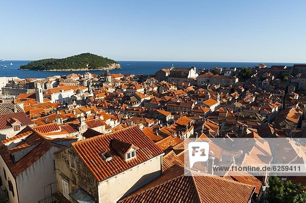 Old town view  Dubrovnik  UNESCO World Heritage Site  Dubrovnik-Neretva county  Croatia  Europe