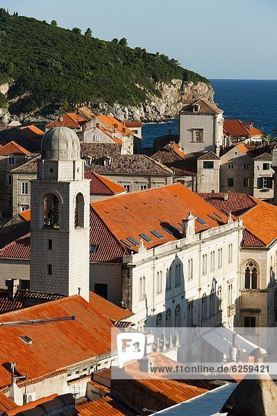 Old town view  Dubrovnik  UNESCO World Heritage Site  Dubrovnik-Neretva county  Croatia  Europe
