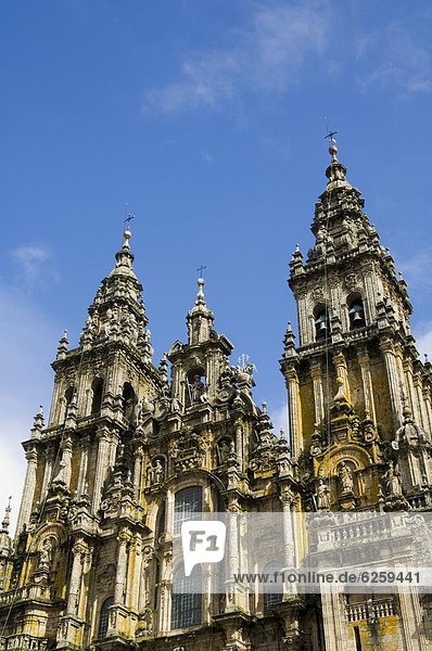 Santiago Kathedrale  UNESCO-Weltkulturerbe  Santiago De Compostela  Galicien  Spanien  Europa