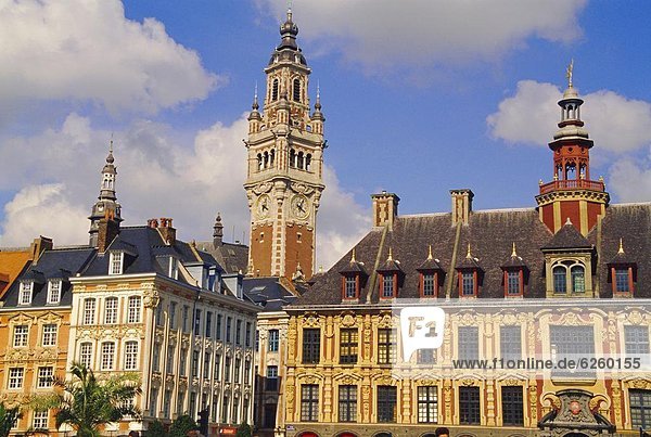 Glockenturm Frankreich Europa Belfried Grand Place Lille Nord