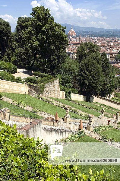 Europa  über  Garten  Florenz  Italien  Toskana